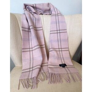 light pink UGG marino wool scarf plaid womens Ozwear Connection fringe
